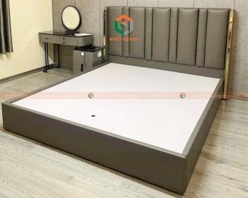 Gường ngủ đệm bọc vải nỉ cao cấp G-011